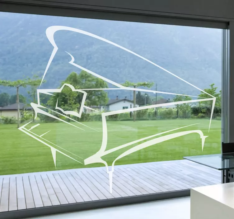 Sticker dessin piano - TenStickers