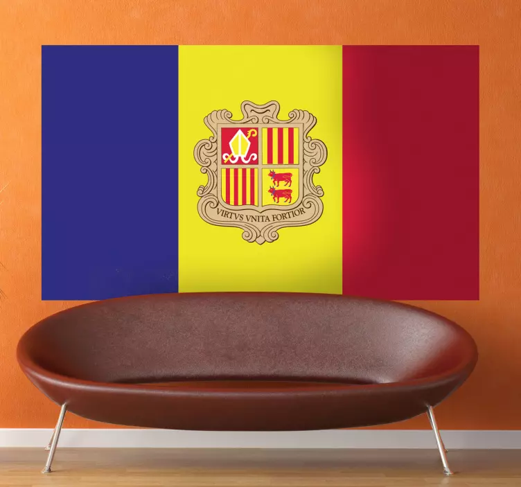 Sticker drapeau andorre - TenStickers