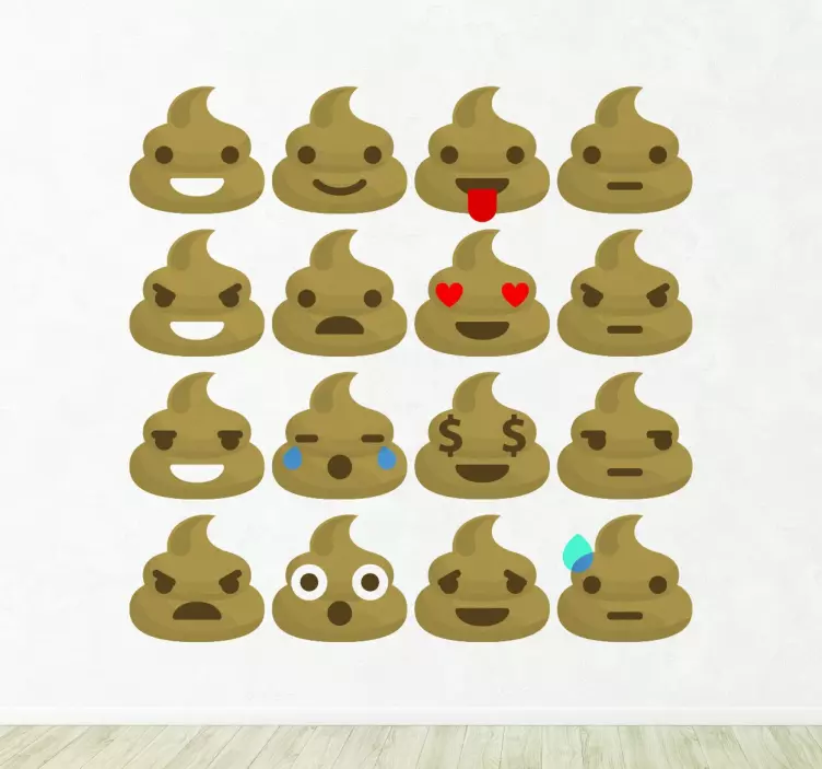 Sticker emojis excrements - TenStickers