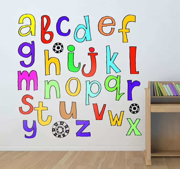 Sticker enfant alphabet coloré - TenStickers