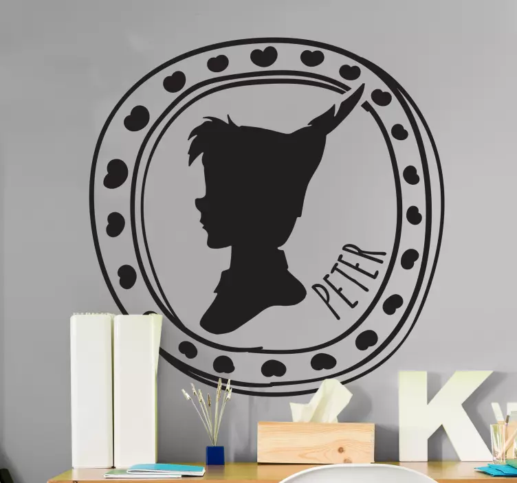 Sticker enfant silhouette cadre - TenStickers