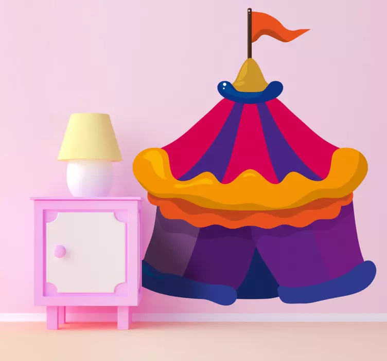 Sticker enfant chapiteau cirque - TenStickers