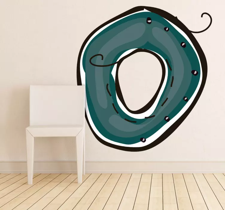 Sticker enfant dessin numero 0 - TenStickers