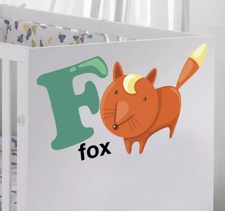 Sticker enfant lettre F alphabet - TenStickers