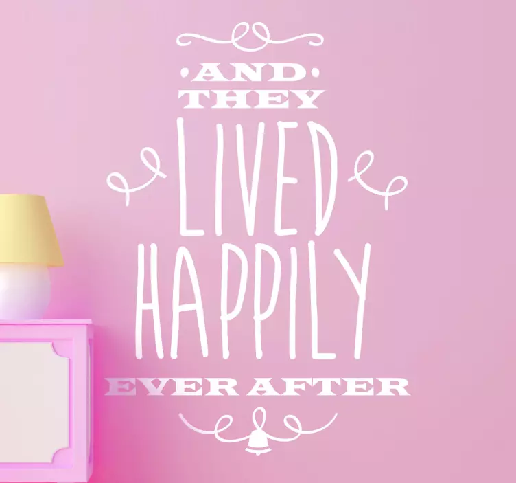 Sticker enfant lived happily - TenStickers