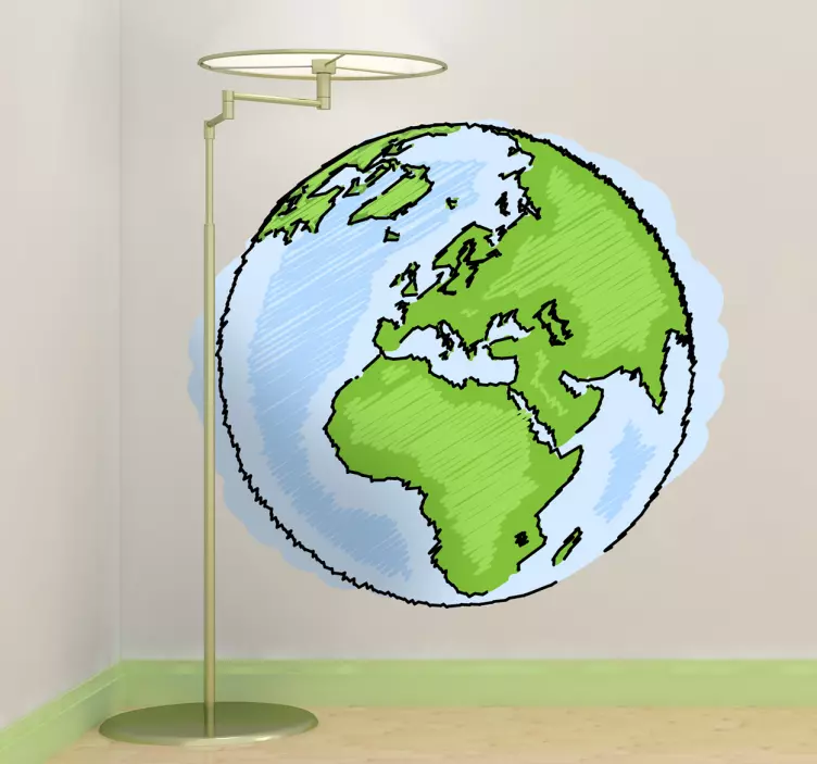 Sticker enfant planète Terre - TenStickers