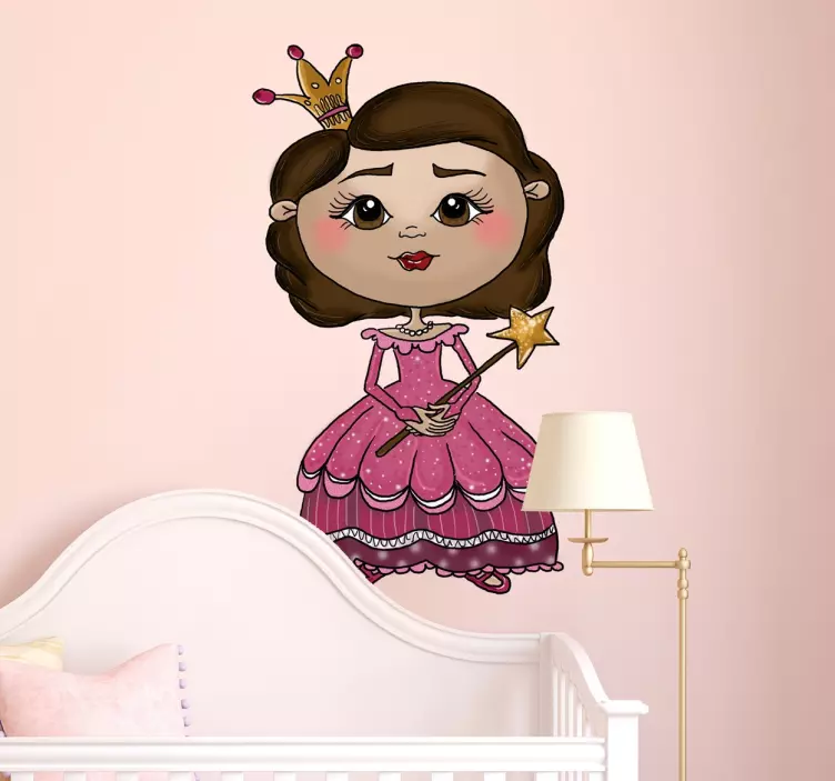 Sticker enfant princesse baguette - TenStickers
