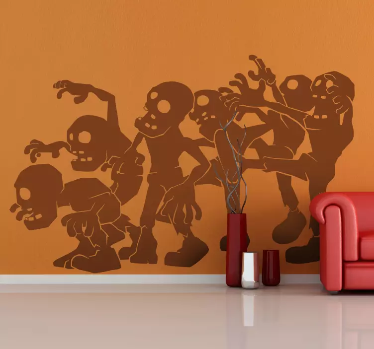 Sticker enfant dessins zombies - TenStickers