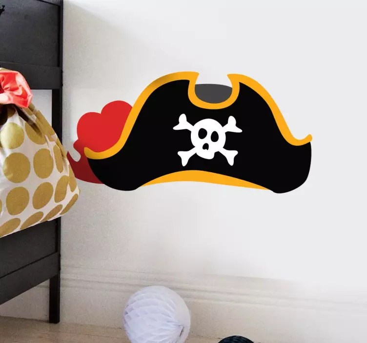 Sticker enfants chapeau pirate - TenStickers