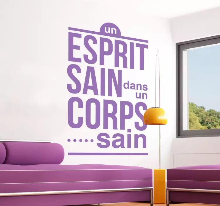Sticker esprit sain - TenStickers