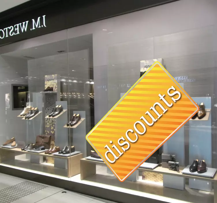 Sticker étiquette promotion rayée - TenStickers