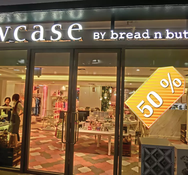 Sticker étiquette rayée jaune - TenStickers