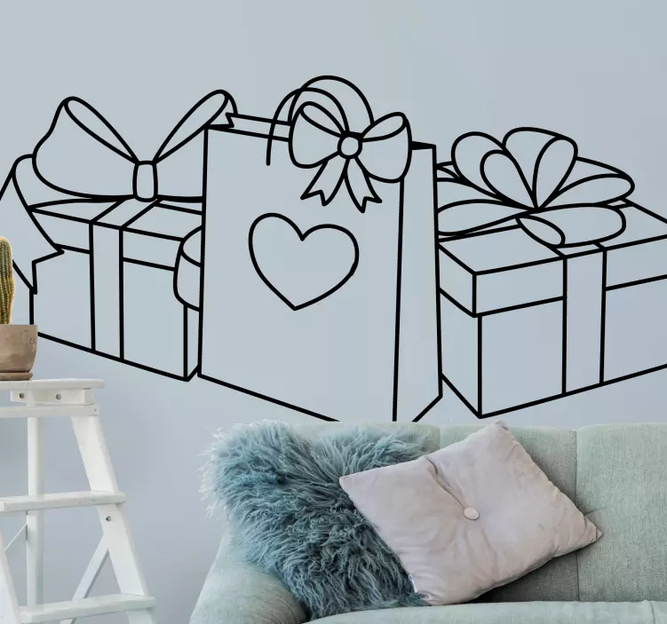 Sticker événement arrangement de sacs cadeaux - TenStickers