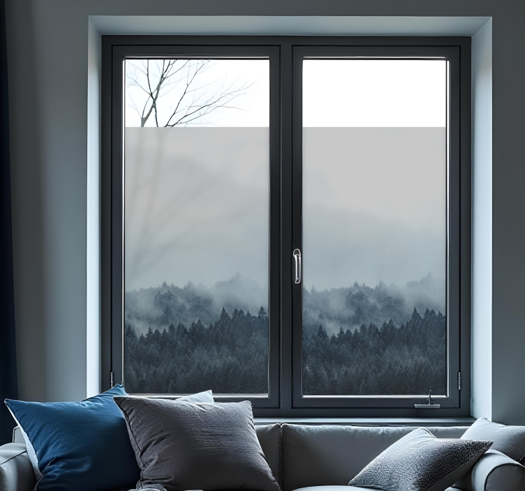 Sticker vitre forêt brumeuse - TenStickers