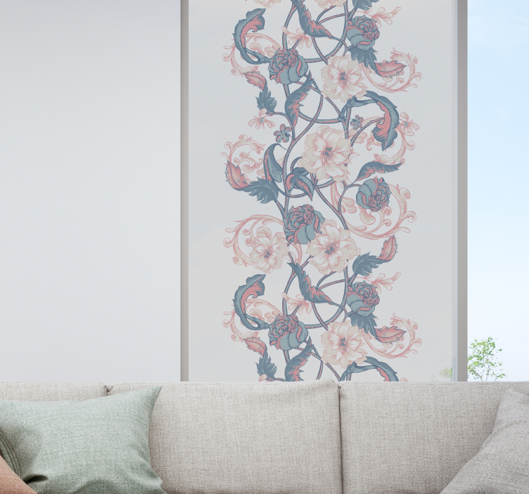 Autocollant fenêtre dessin fleurs magnolia - TenStickers