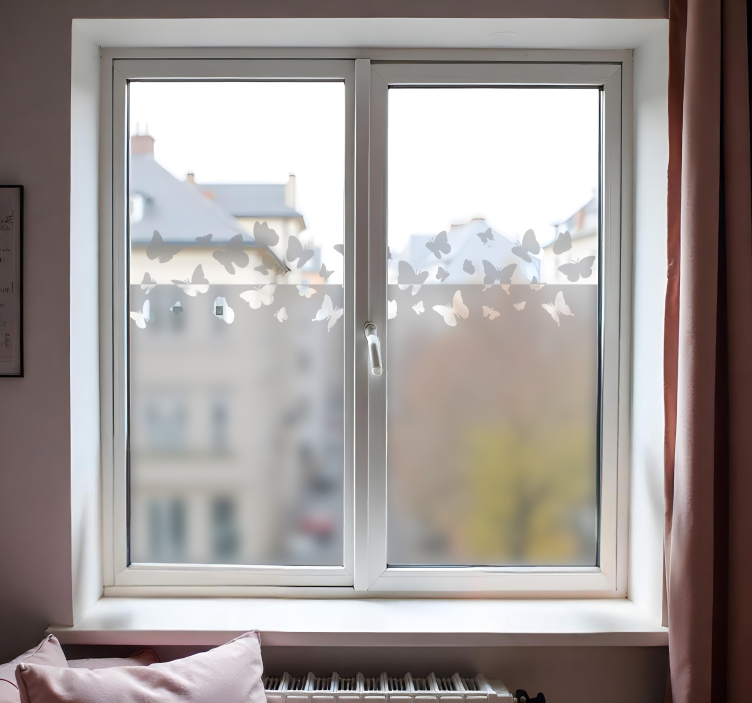 Sticker fenêtre papillons - TenStickers