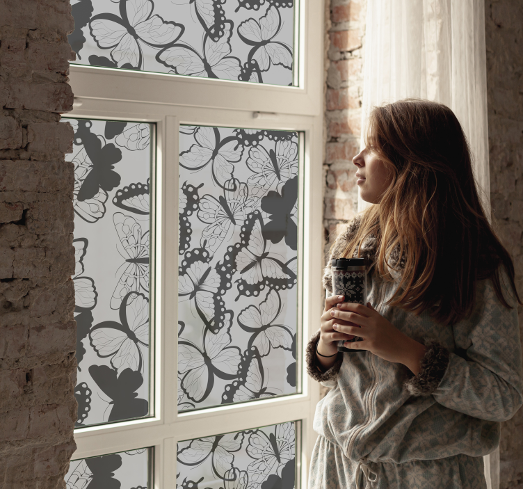 Autocollant feuille de papillons - TenStickers