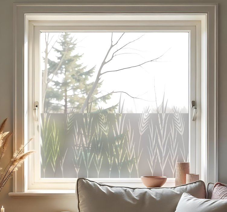 Sticker vitre plantes et épis - TenStickers