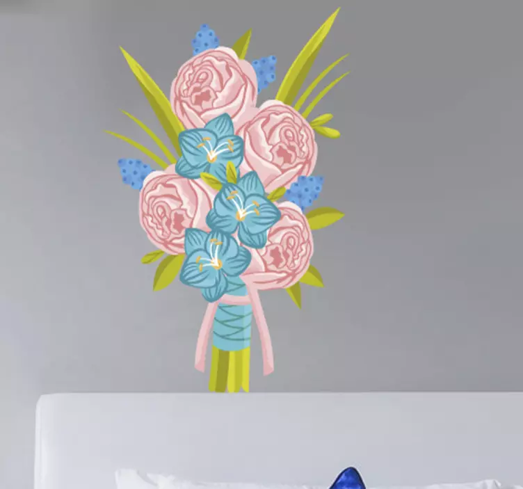 Sticker fleur conception de bouquet floral - TenStickers