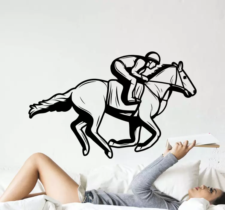 Sticker foot mouvement des chevaux de course - TenStickers