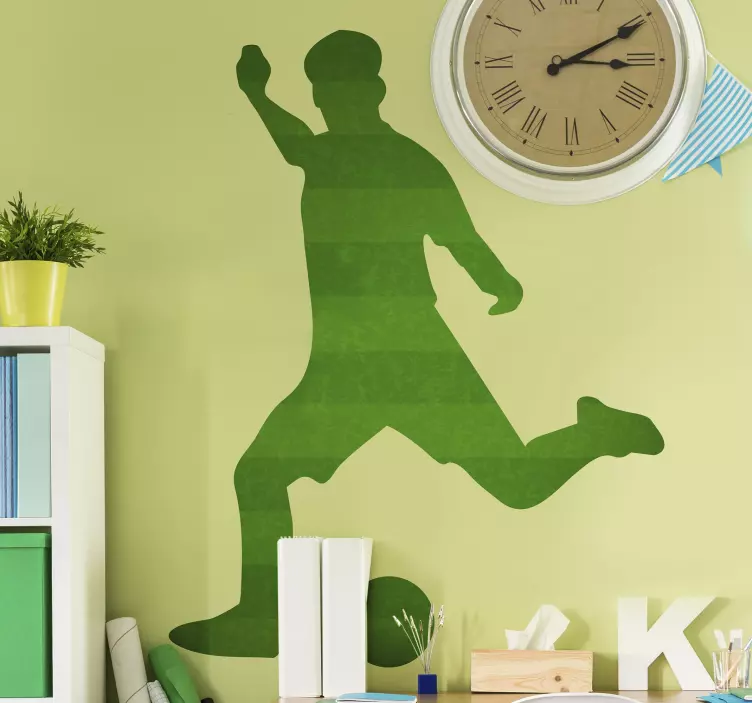 Sticker foot silhouette de joueur de football - TenStickers