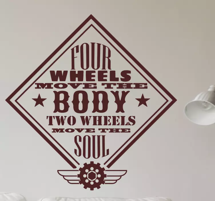 Sticker texte four wheels - TenStickers