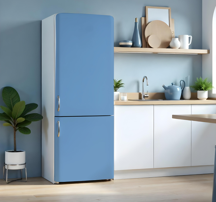 Sticker frigo bleu complet - TenStickers