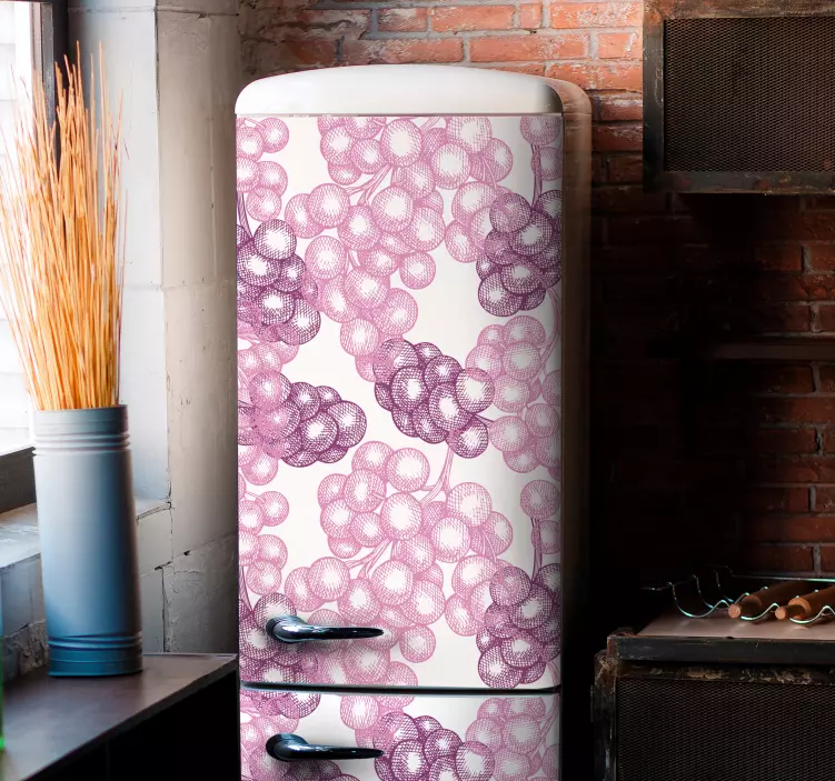 Sticker frigo motif de vigne - TenStickers