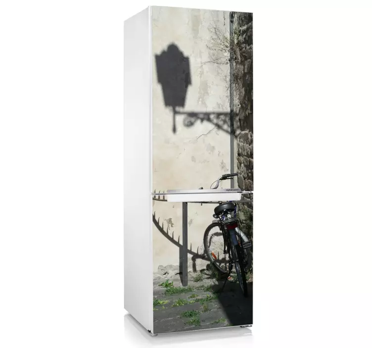 Sticker frigo ruelle bicyclette - TenStickers