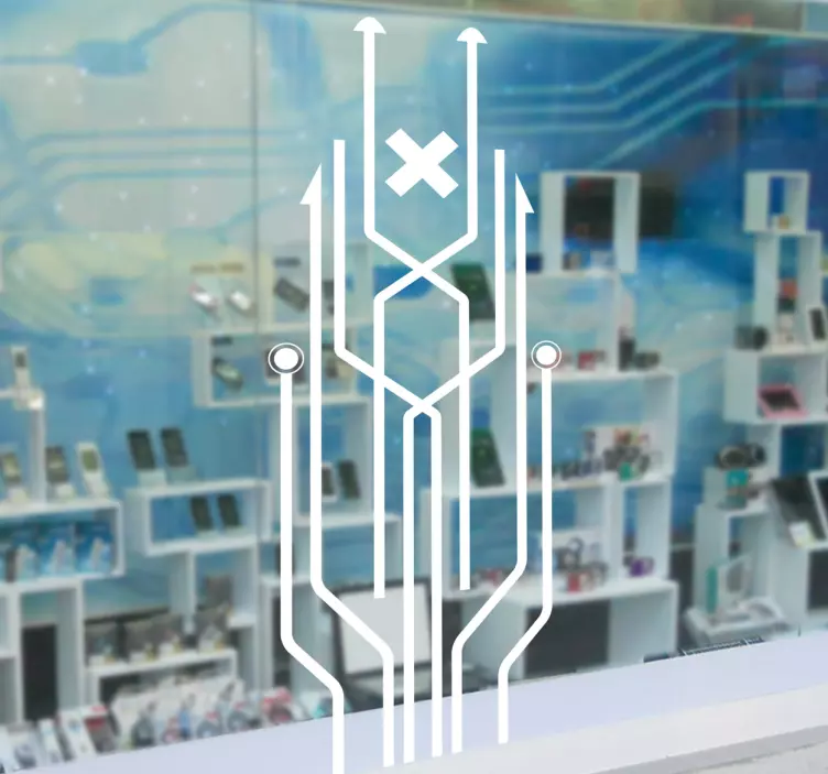 Sticker frise électronique - TenStickers