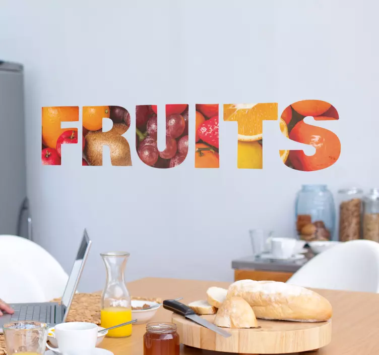 Sticker Texte Fruits - TenStickers