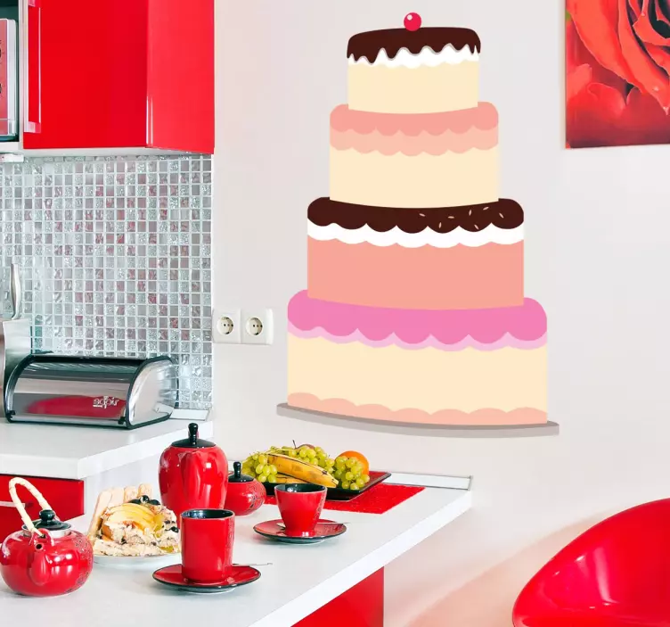 Sticker gâteau pièce montée - TenStickers