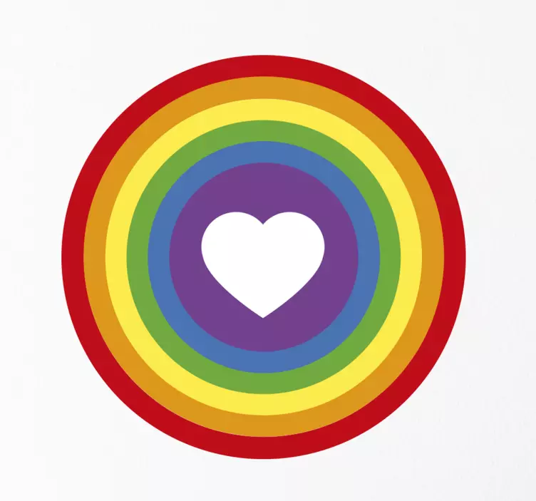 Sticker gay avec coeur - TenStickers