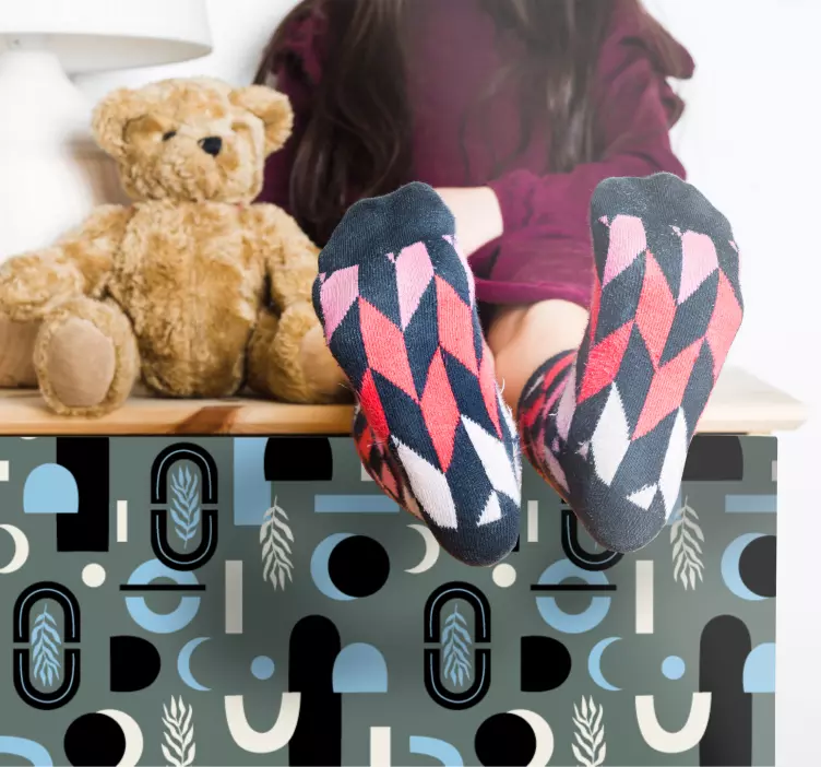 Sticker géométrique couverture à motifs géométriques - TenStickers