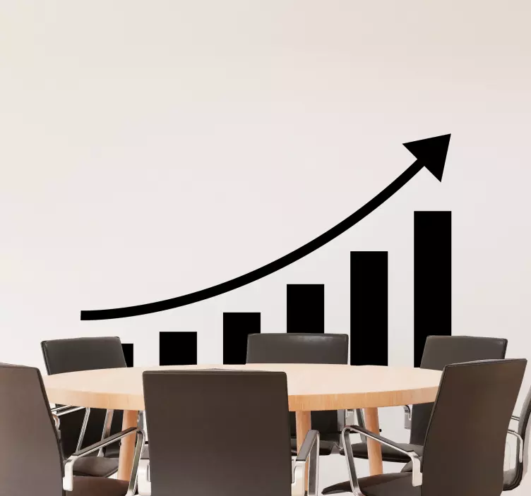 Sticker graphique courbes croissantes - TenStickers