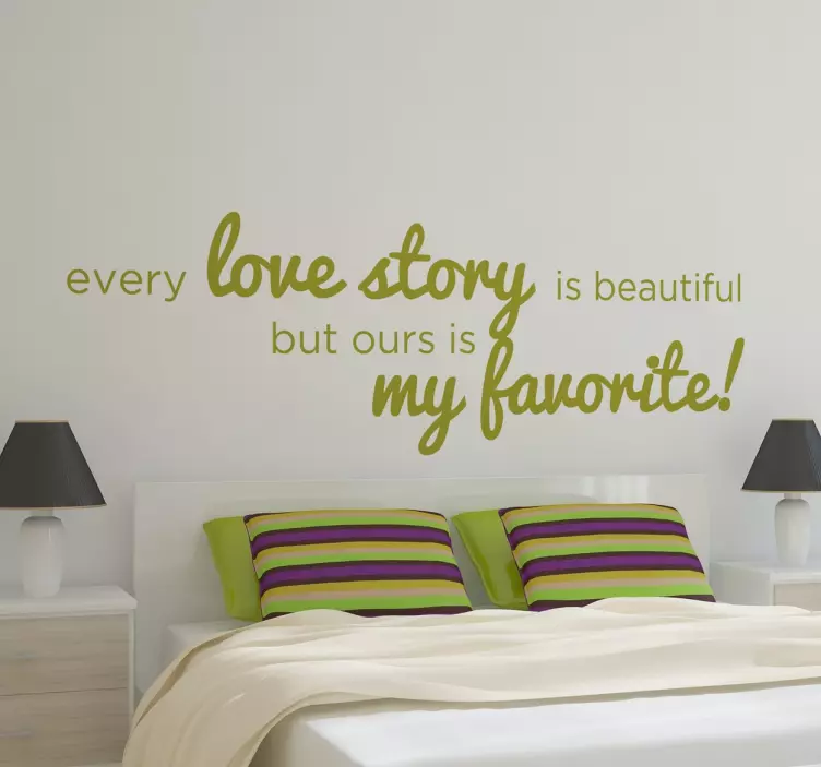 Sticker amour phrase "Our love story" - TenStickers