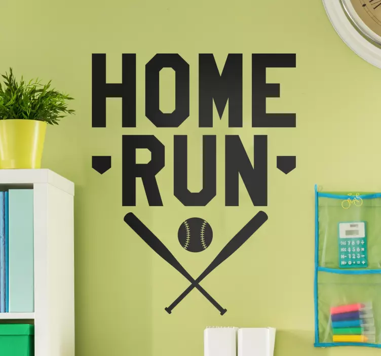 sticker home run monochrome - TenStickers