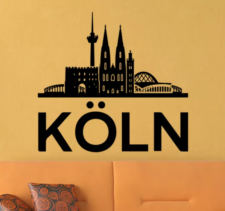 Sticker horizon Cologne monuments - TenStickers