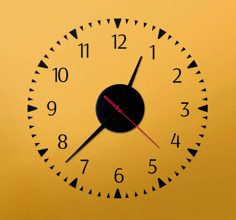 Sticker horloge design minimaliste - TenStickers