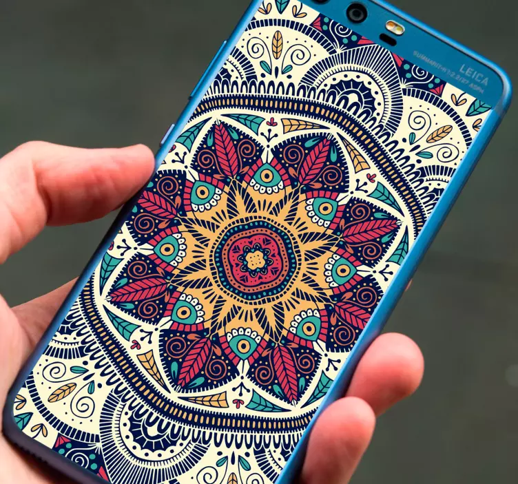 Sticker Huawei dessin mandala - TenStickers