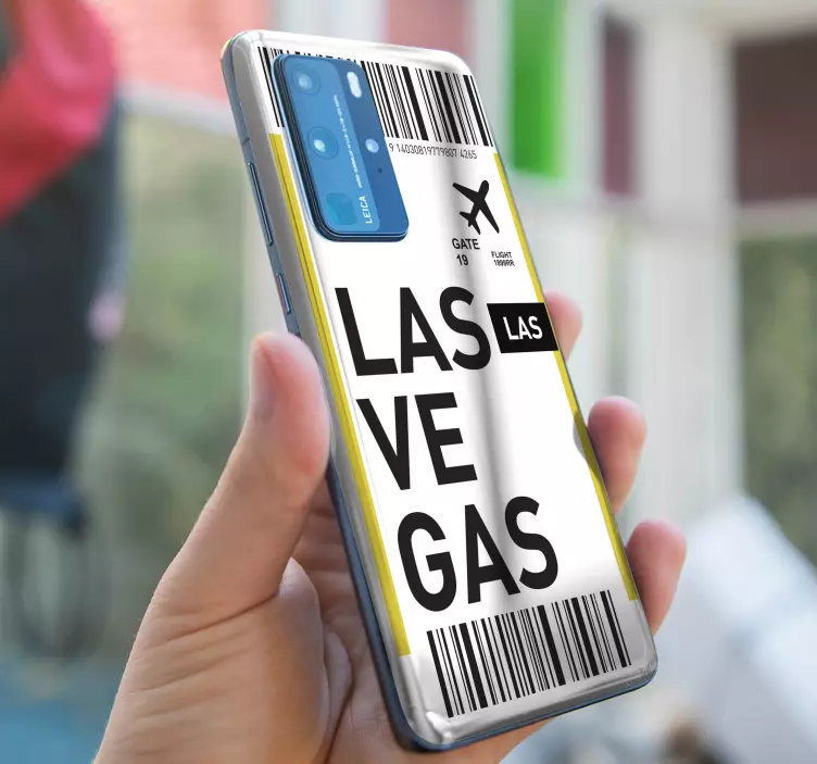 Sticker Huawei carte d'embarquement de las vegas - TenStickers