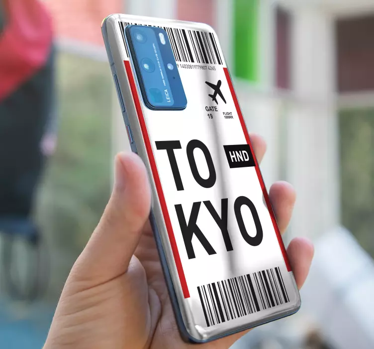 Sticker Huawei disposition des billets de tokyo - TenStickers