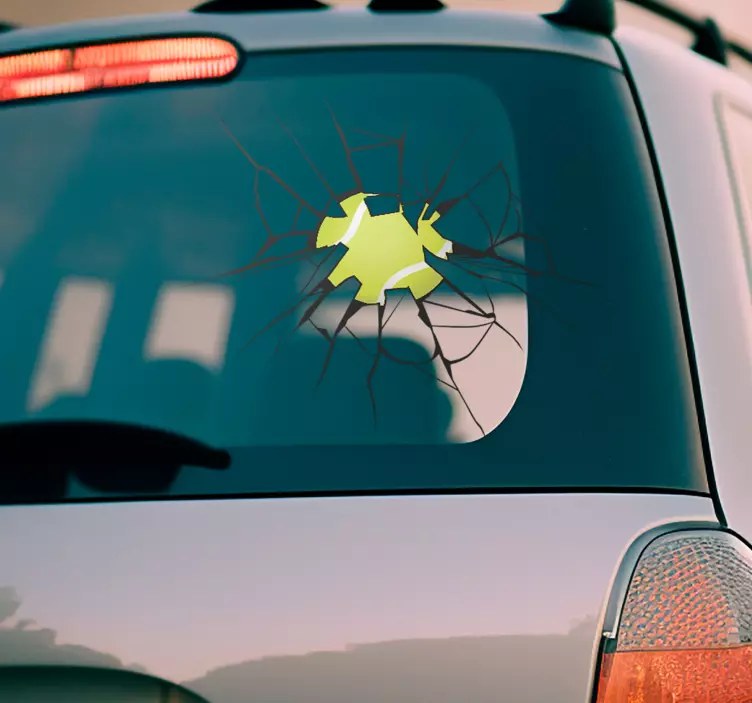 Sticker trompe l'œil verre brisé de balle - TenStickers