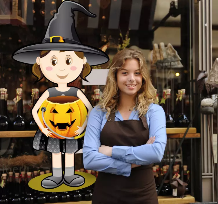 Sticker illustration Halloween citrouille - TenStickers