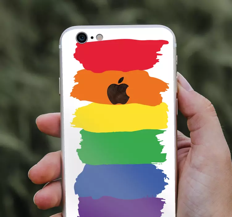 Sticker iphone coups d'arc-en-ciel - TenStickers