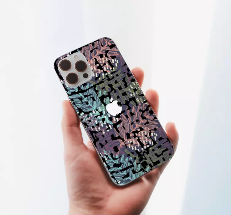 Sticker iphone motif de feuille botanique - TenStickers