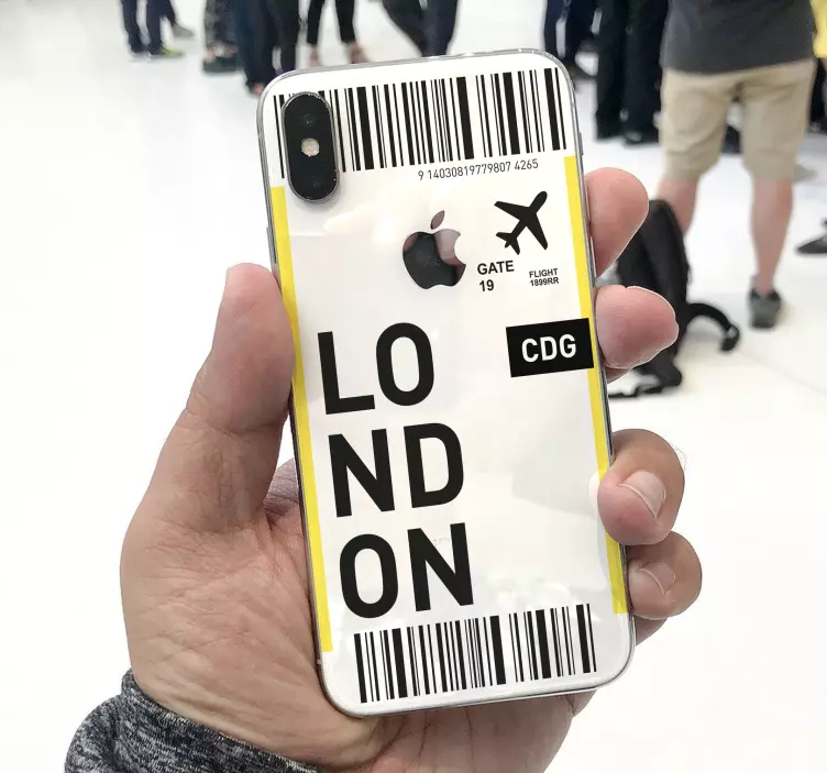 Sticker iphone style de billet de londres - TenStickers