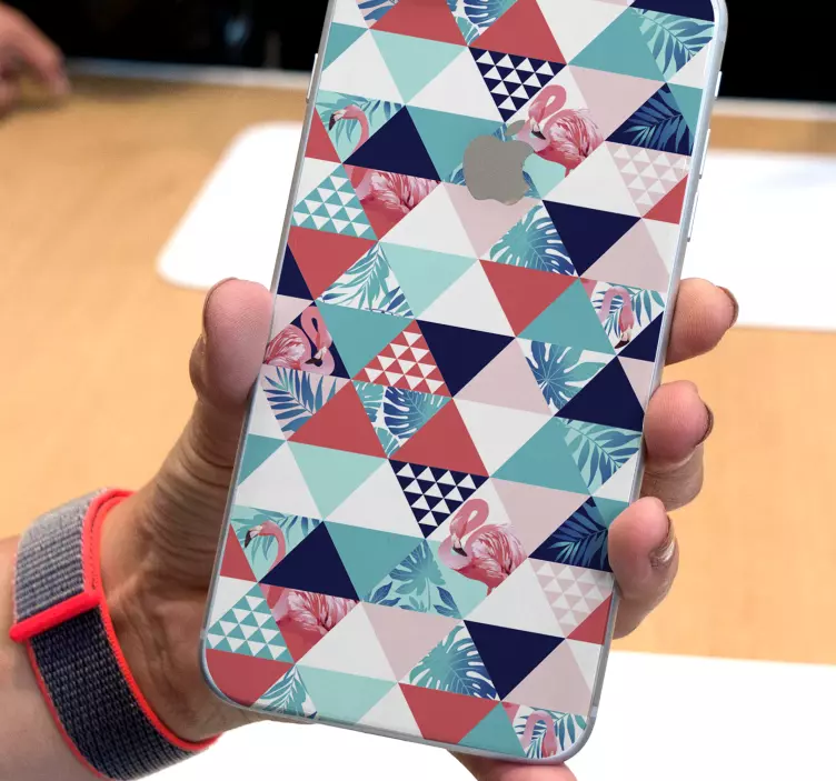 Sticker Abstrait Style Tropical Floral - TenStickers