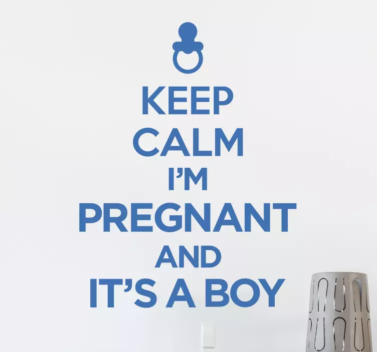 Sticker keep calm it's a boy - TenStickers
