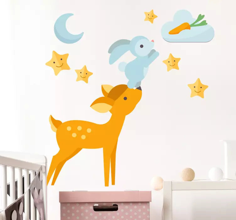 Sticker lapin et biche - TenStickers